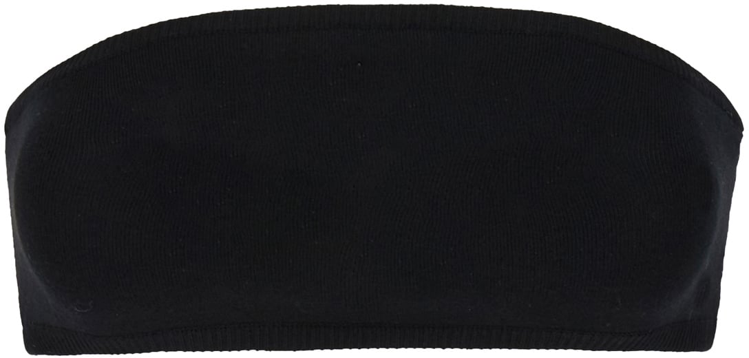 Max Mara Black stretch viscose blend top Zwart