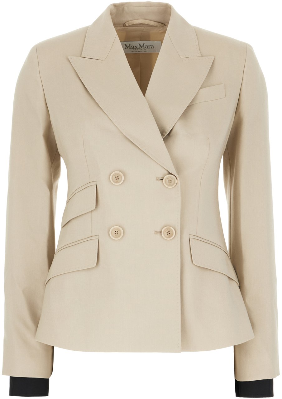 Max Mara Cappuccino wool blend blazer Roze