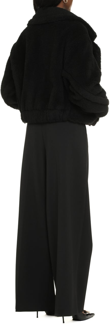 Max Mara Oggeri vegan fur jacket Zwart