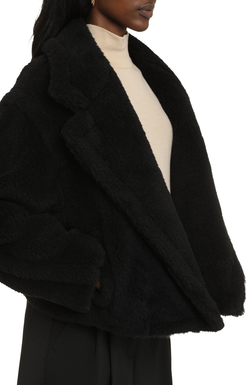 Max Mara Oggeri vegan fur jacket Zwart