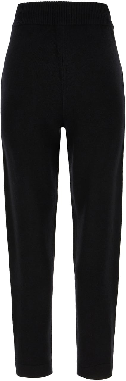 Max Mara S Black wool and cashmere joggers Zwart