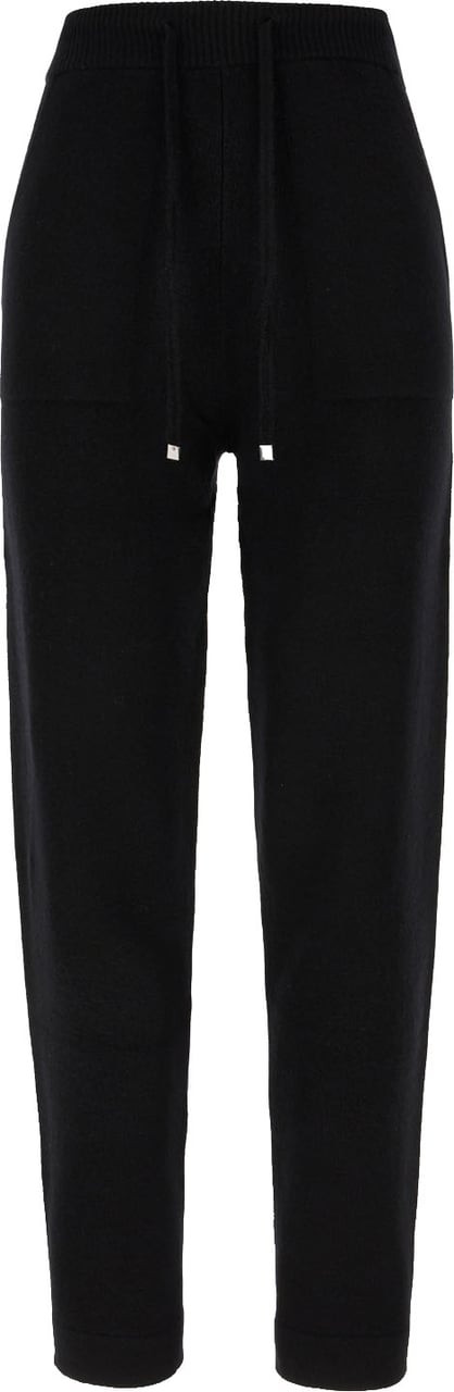 Max Mara S Black wool and cashmere joggers Zwart