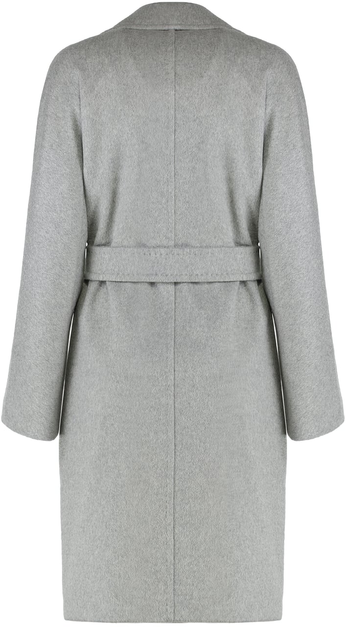 Max Mara Double-breasted coat in cashmere blend Grijs