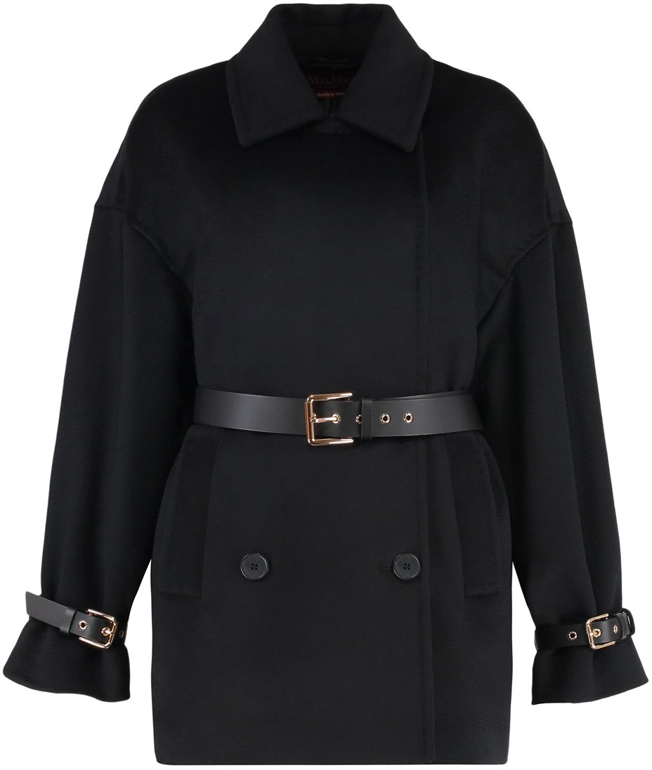 Max Mara Coats Black Zwart
