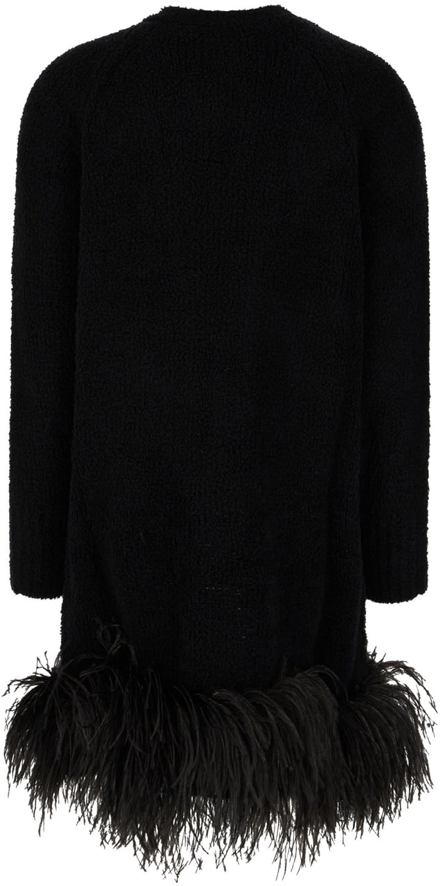 Max Mara Max Mara Studio Elegante Black wool blend cardigan Zwart