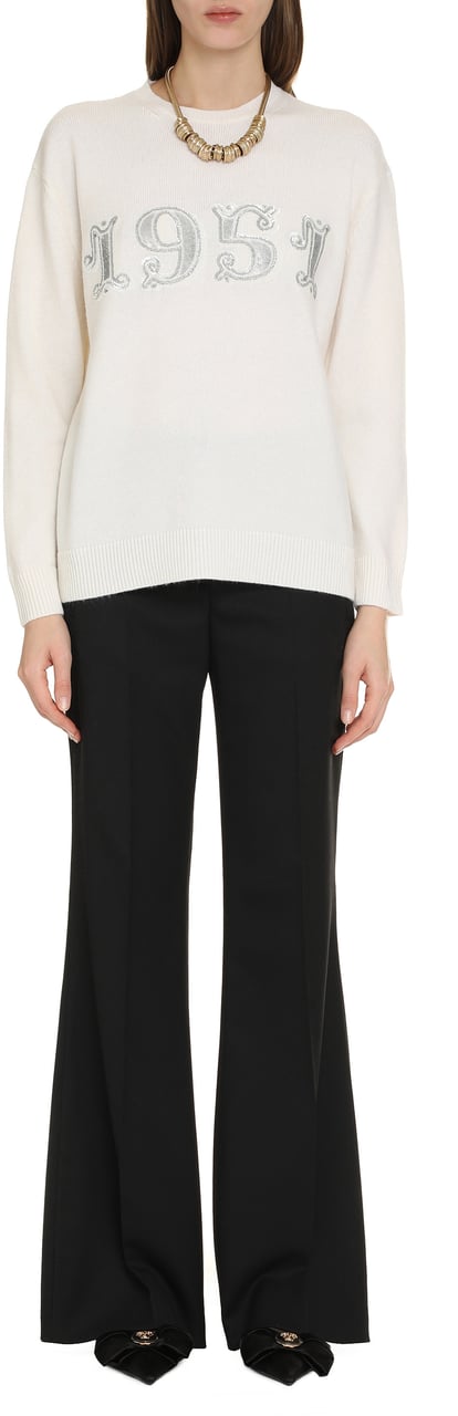 Max Mara Plata Wool and cashmere sweater Wit