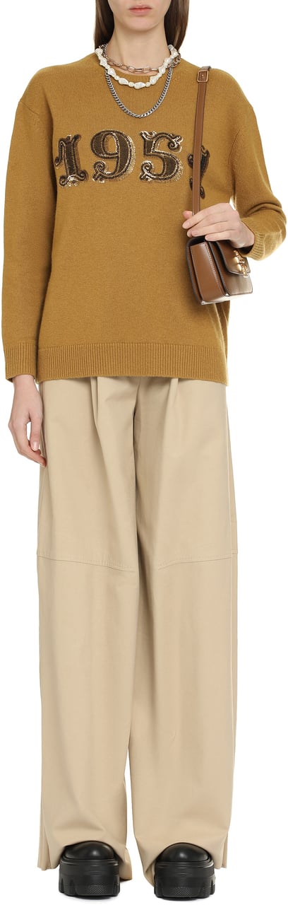 Max Mara Plata Wool and cashmere sweater Neutraal