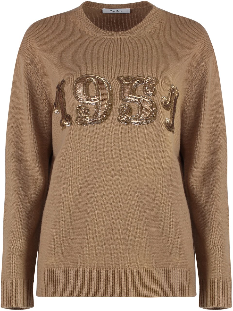 Max Mara Plata wool and cashmere sweater Bruin