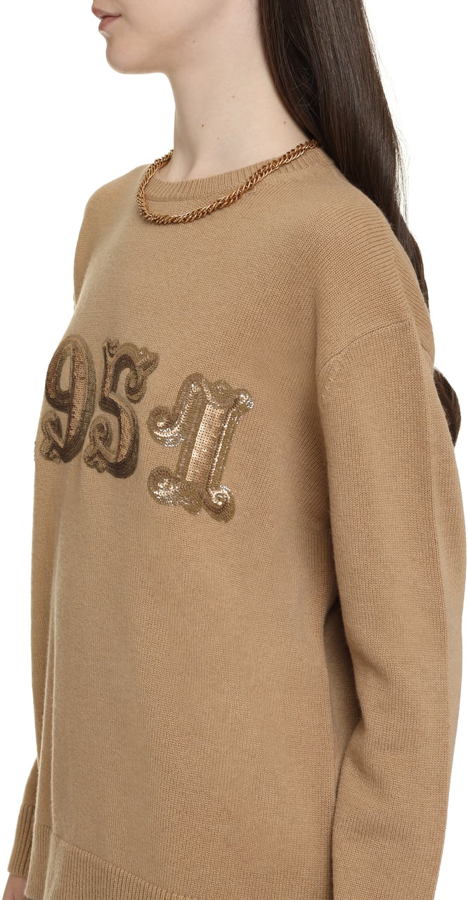 Max Mara Plata wool and cashmere sweater Bruin