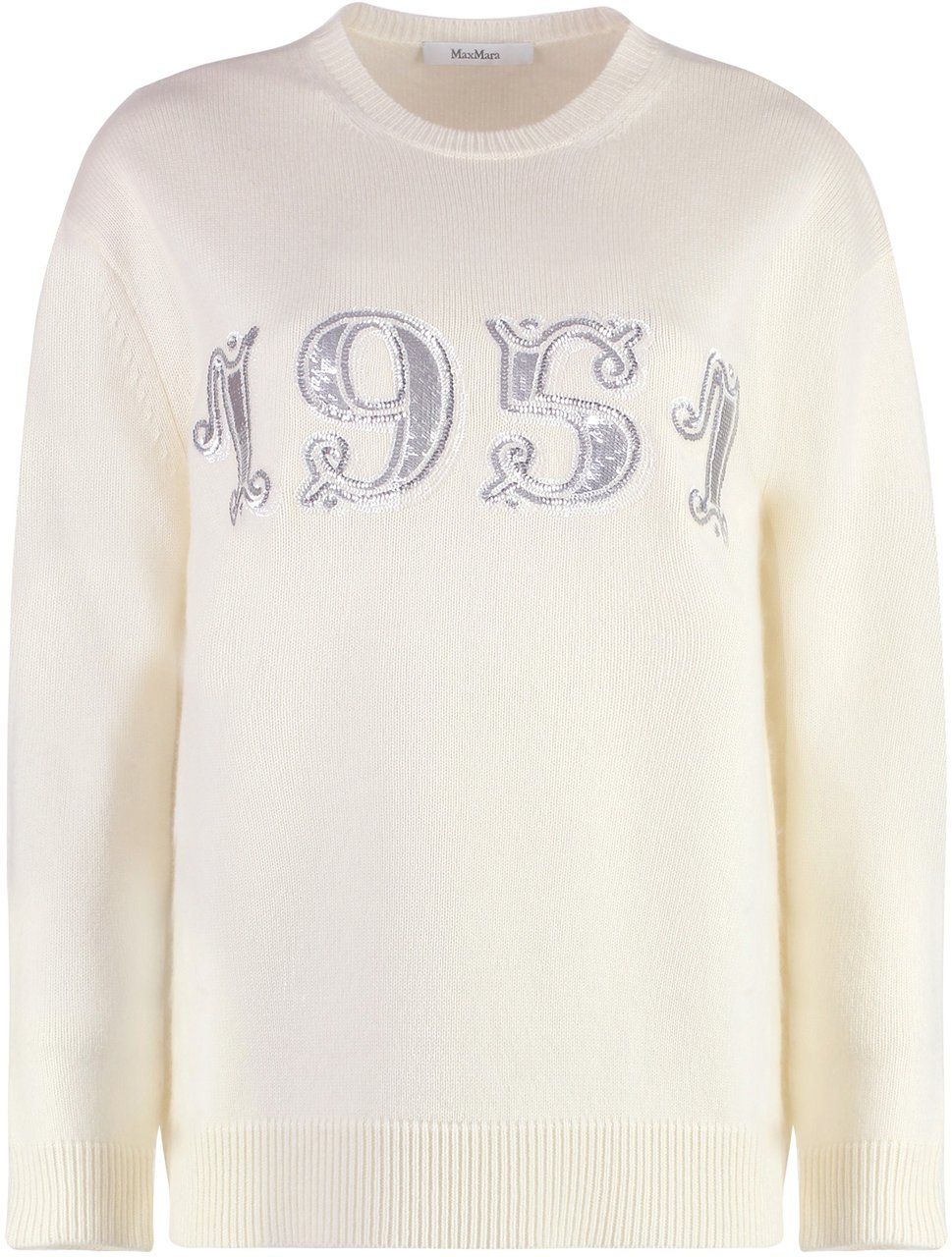 Max Mara Plata Wool and cashmere sweater Wit