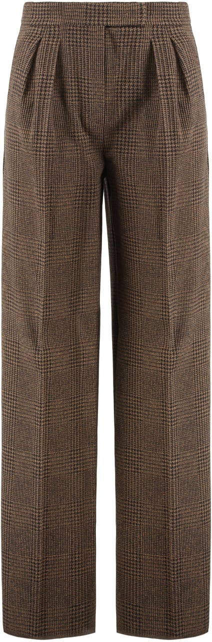 Max Mara Pants Ponza in wool and cotton jersey Bruin