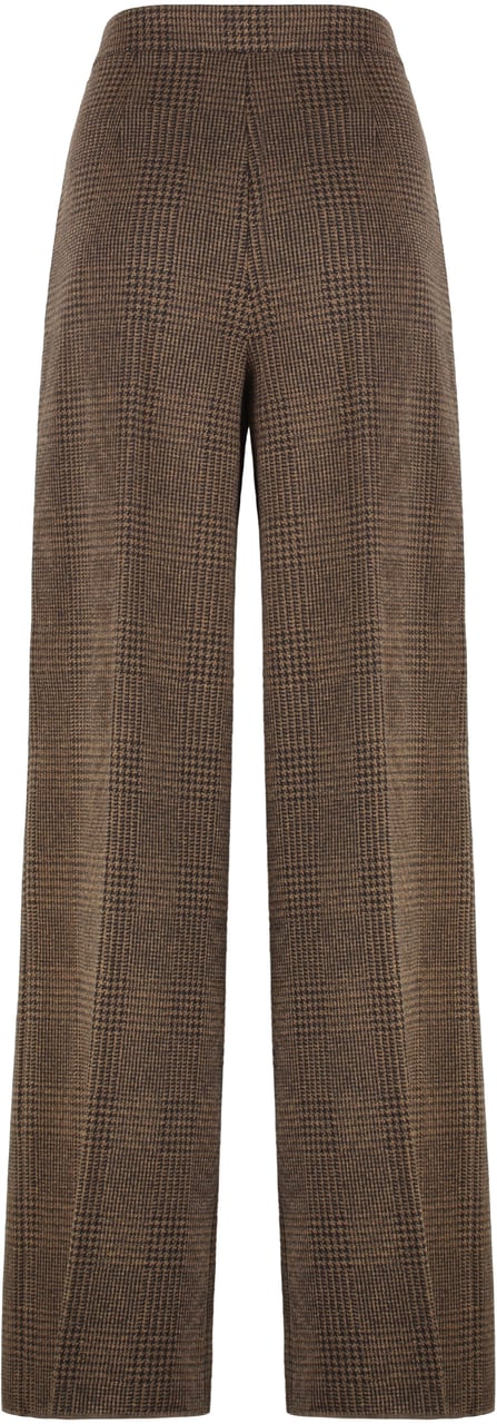 Max Mara Pants Ponza in wool and cotton jersey Bruin