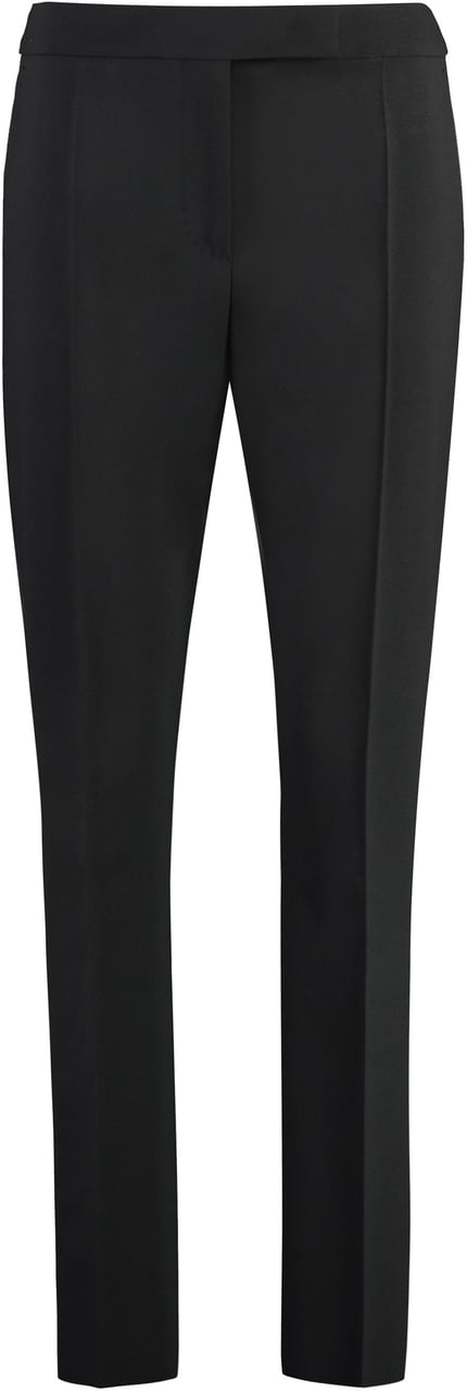 Max Mara Wool straight-leg trousers Zwart