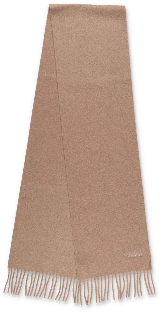 Max Mara Max Mara wool scarf with embroidered logo Bruin
