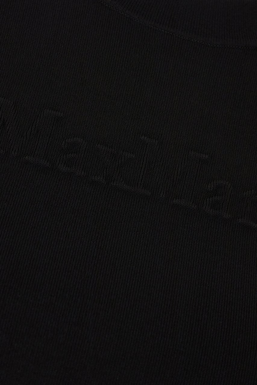 Max Mara Max Mara Black stretch viscose blend t-shirt Zwart