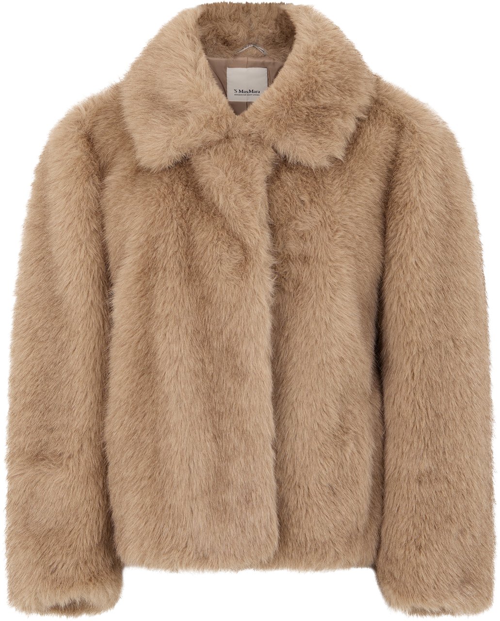 Max Mara Synthetic fur coat Beige