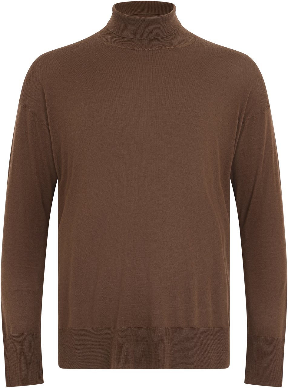 Max Mara High collar sweater in wool Bruin