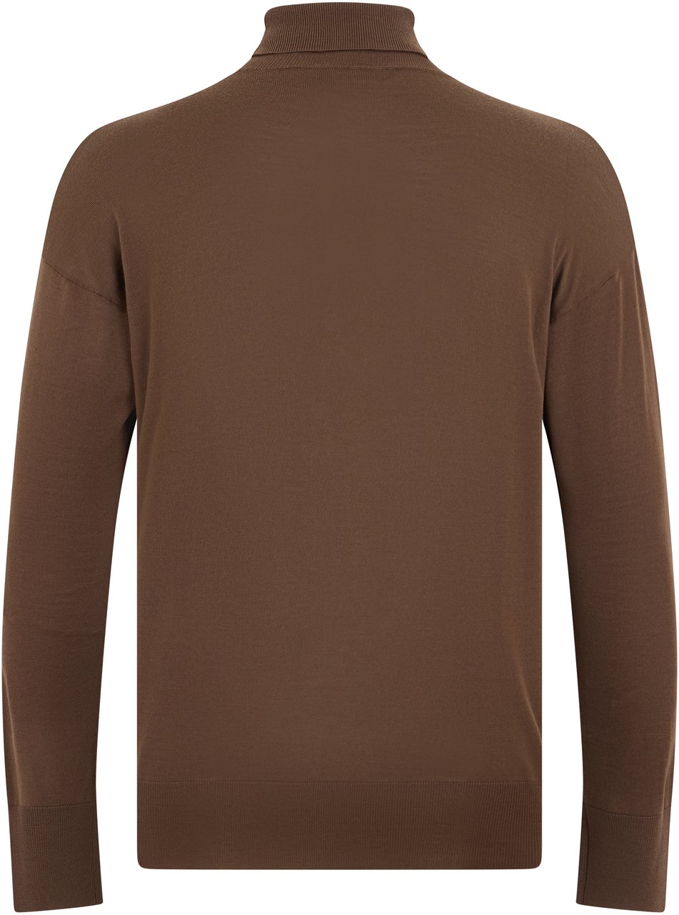 Max Mara High collar sweater in wool Bruin