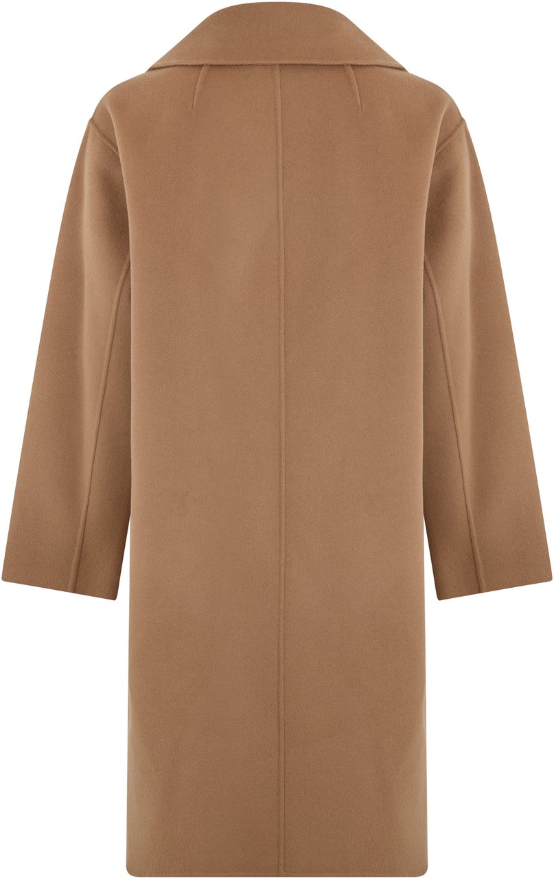 Max Mara Double-breasted coat in virgin wool Neutraal