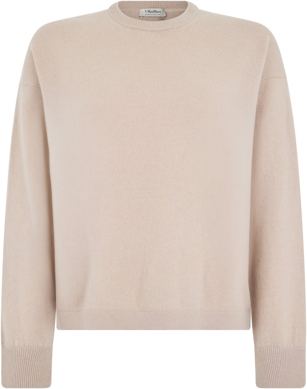 Max Mara Crewneck Sweater in Cashmere Blend Beige