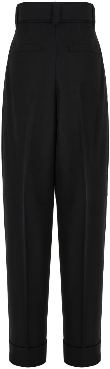 Max Mara Max Mara Pianoforte Black wool pants Zwart