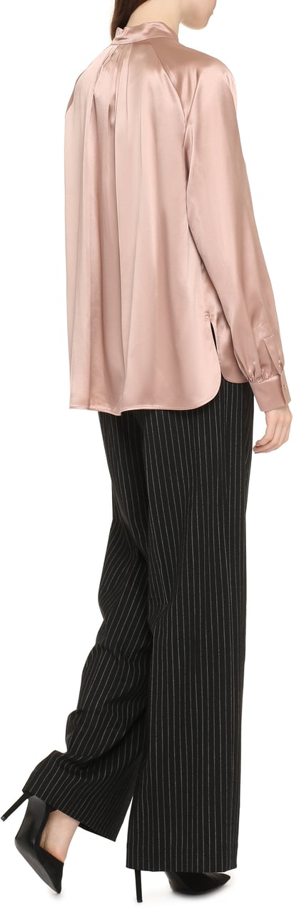 Max Mara Tamigi Silk blouse with bow Roze