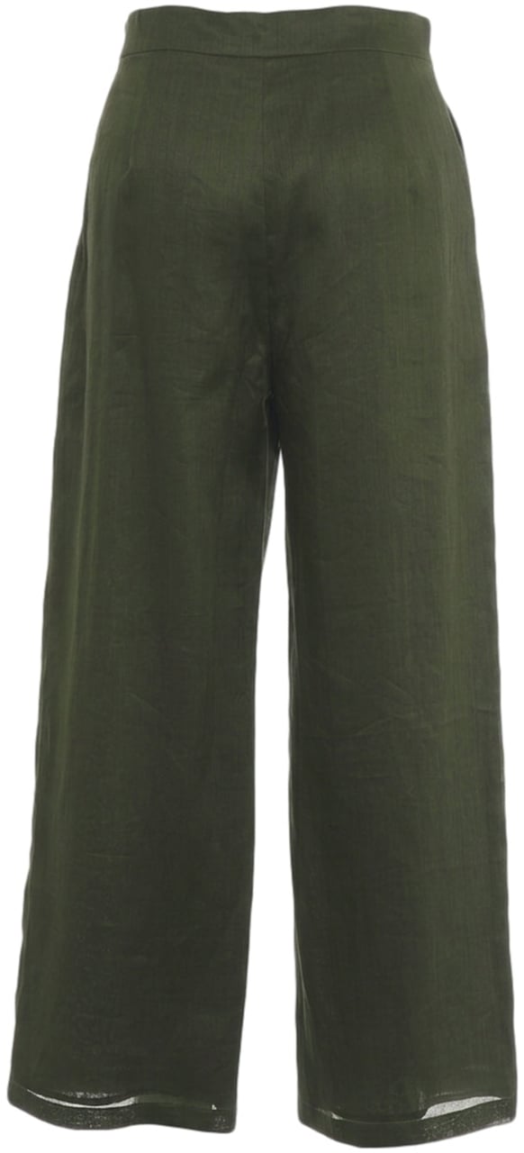 Max Mara Ramie pants 'Tartufo' Groen