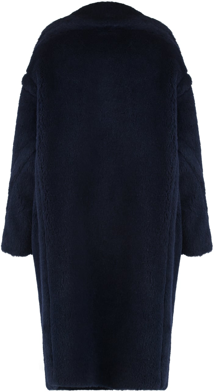 Max Mara Teddy Bear Icon Coat in alpaca and wool Blauw