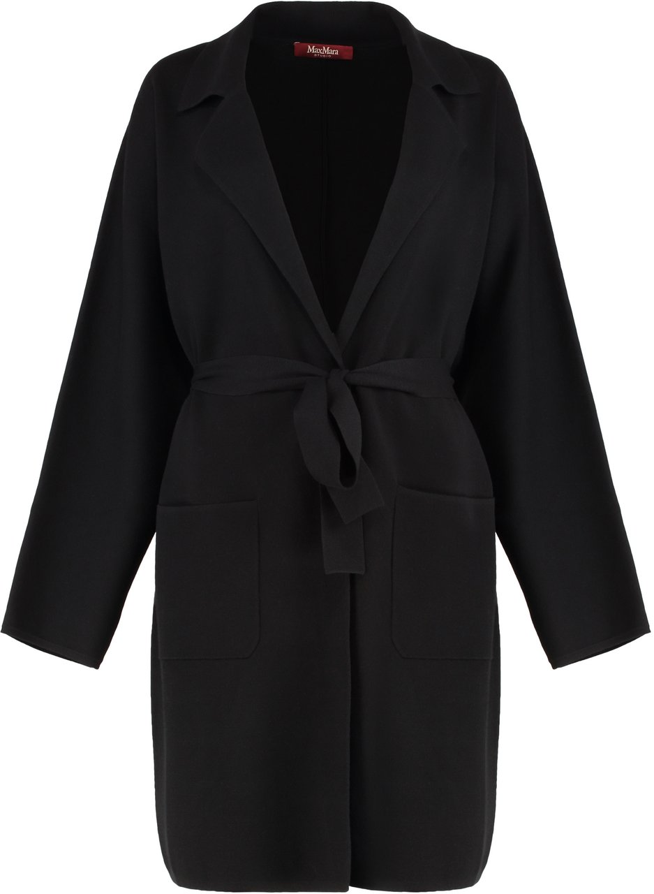 Max Mara Jersey coat Zwart