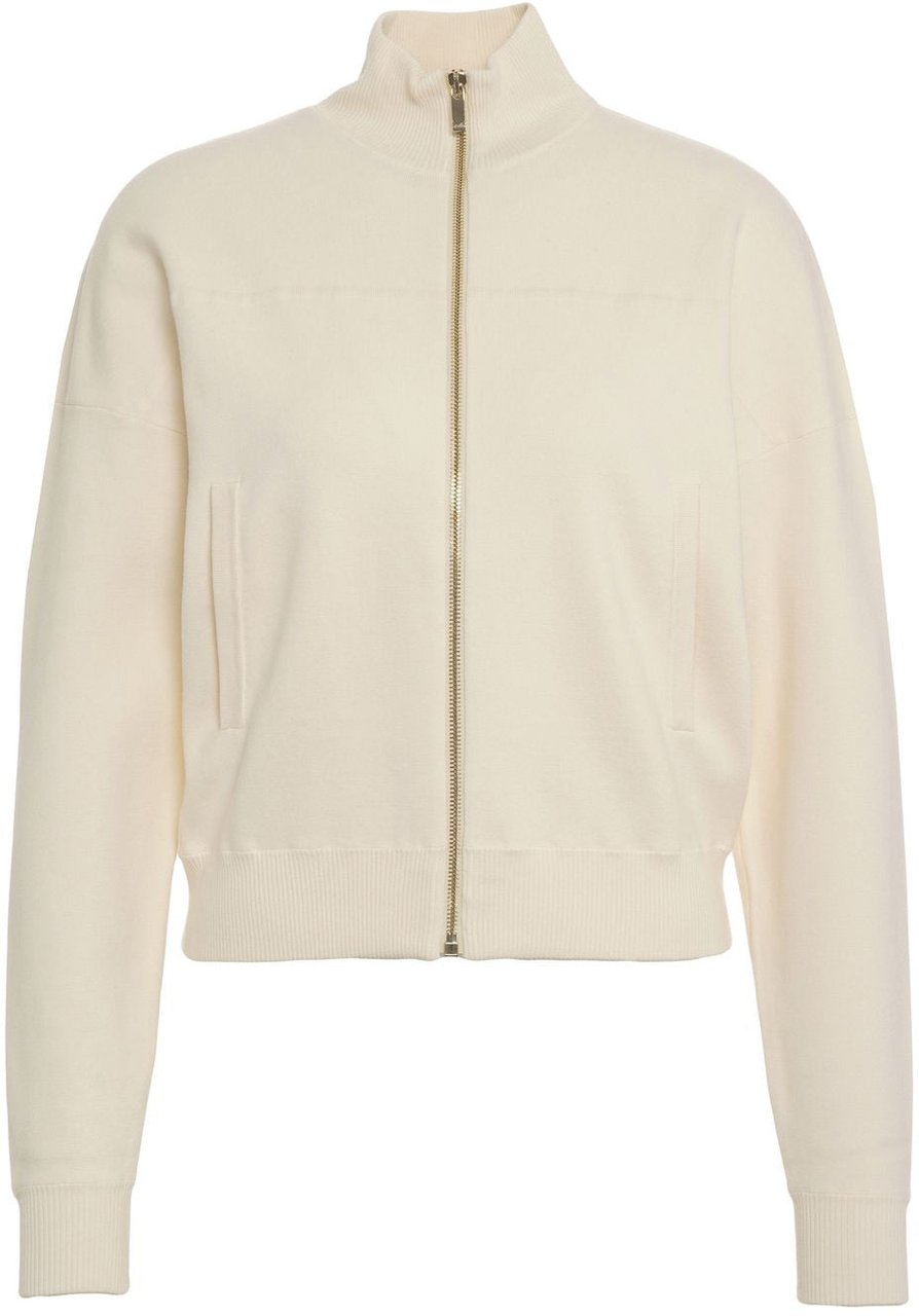 Max Mara Cardigan with zipper 'Vampa' Wit