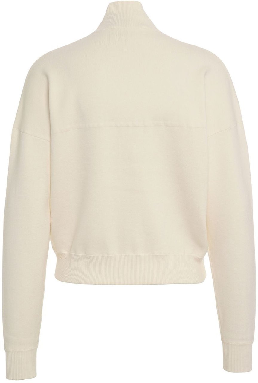 Max Mara Cardigan with zipper 'Vampa' Wit