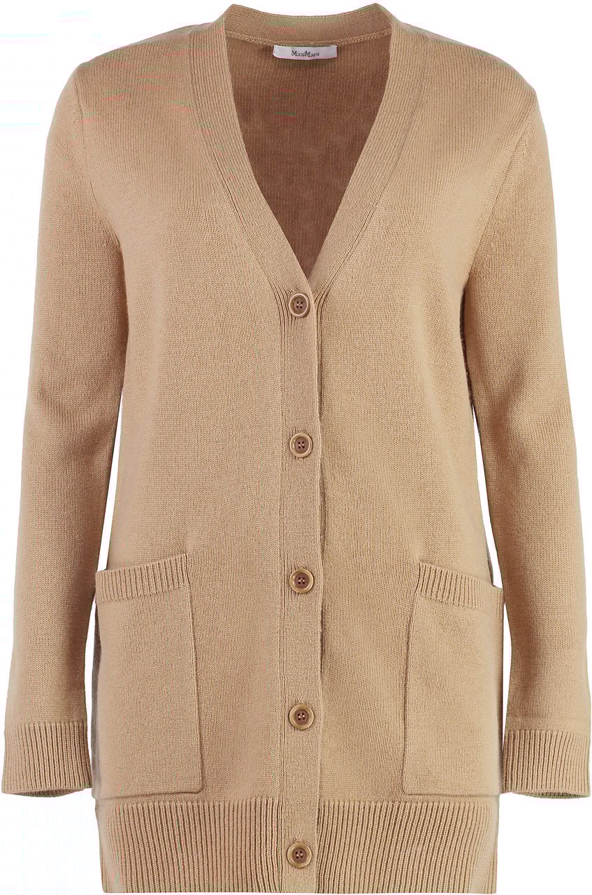 Max Mara Villar Wool and cashmere cardigan Bruin