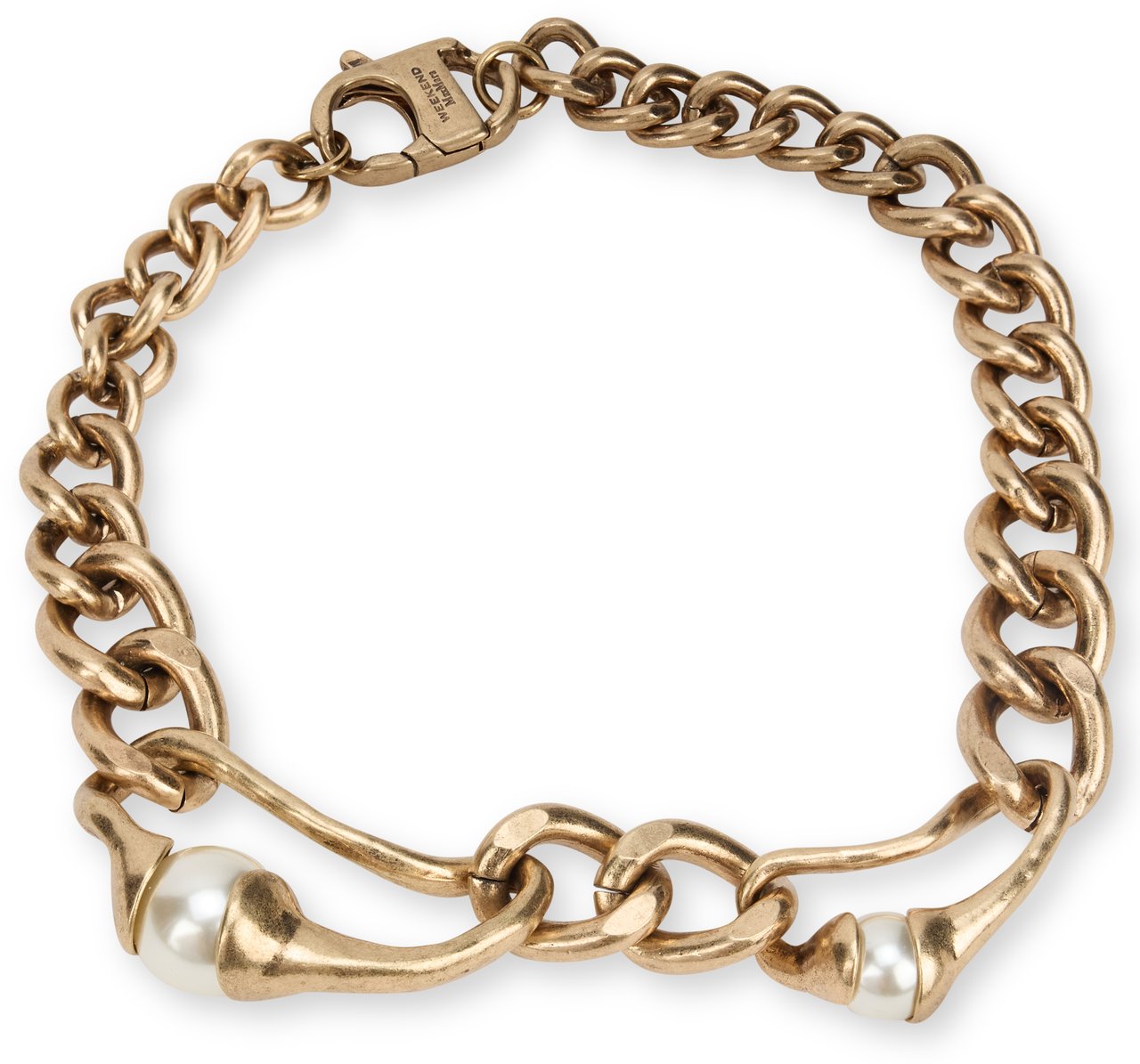 Max Mara Metal chain necklace Goud
