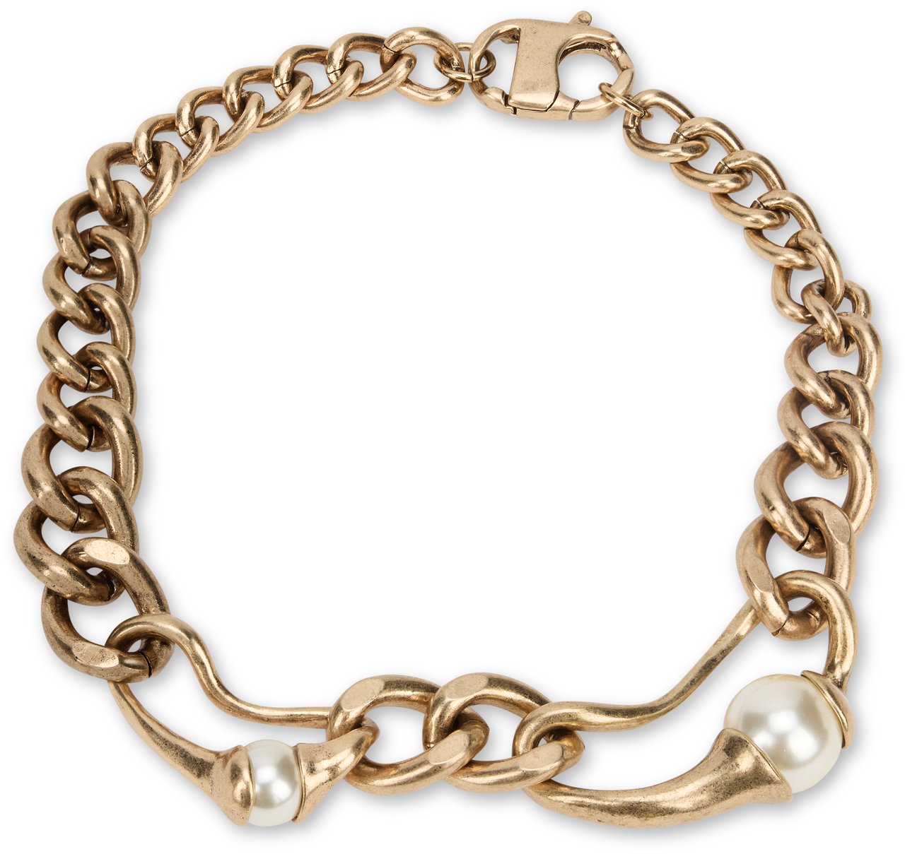 Max Mara Metal chain necklace Goud