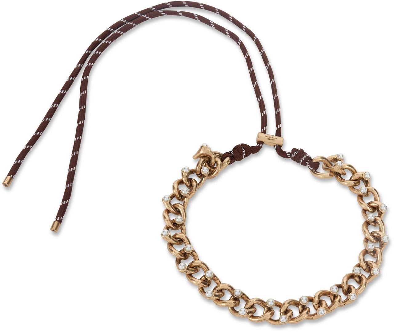 Max Mara Chain and cord necklace Goud