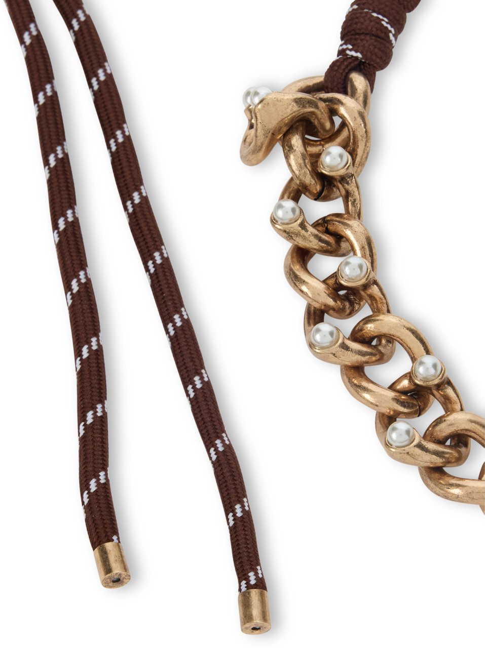 Max Mara Chain and cord necklace Goud