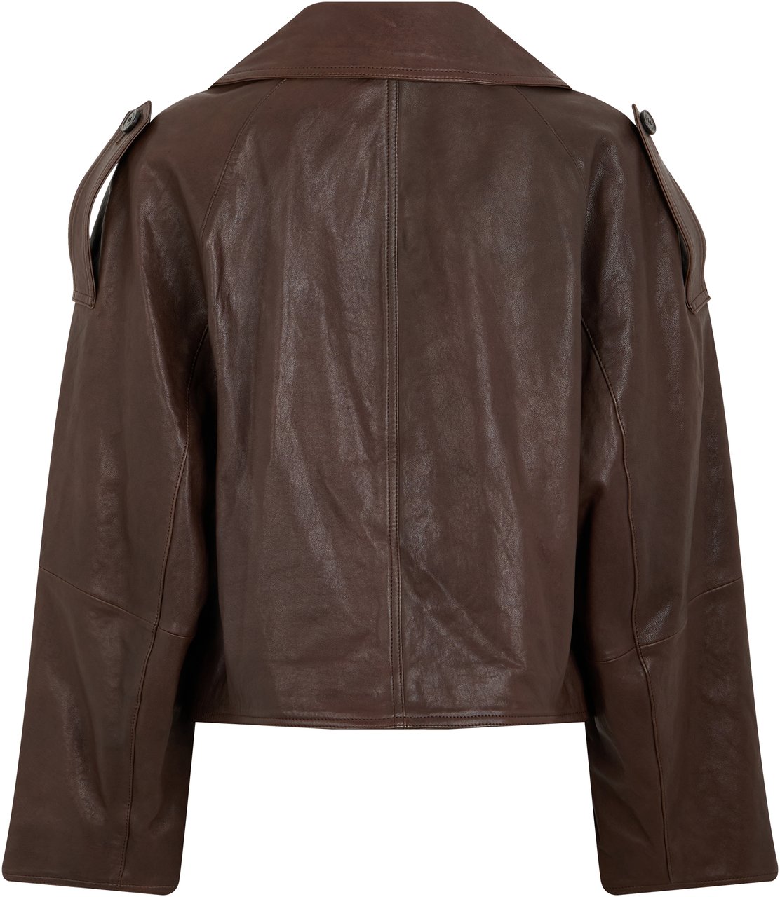 Max Mara Short leather jacket Bruin
