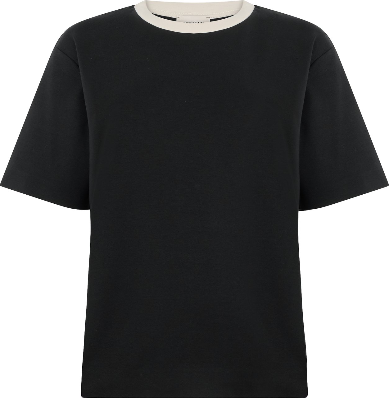 Max Mara Crew neck T-shirt in cotton Zwart