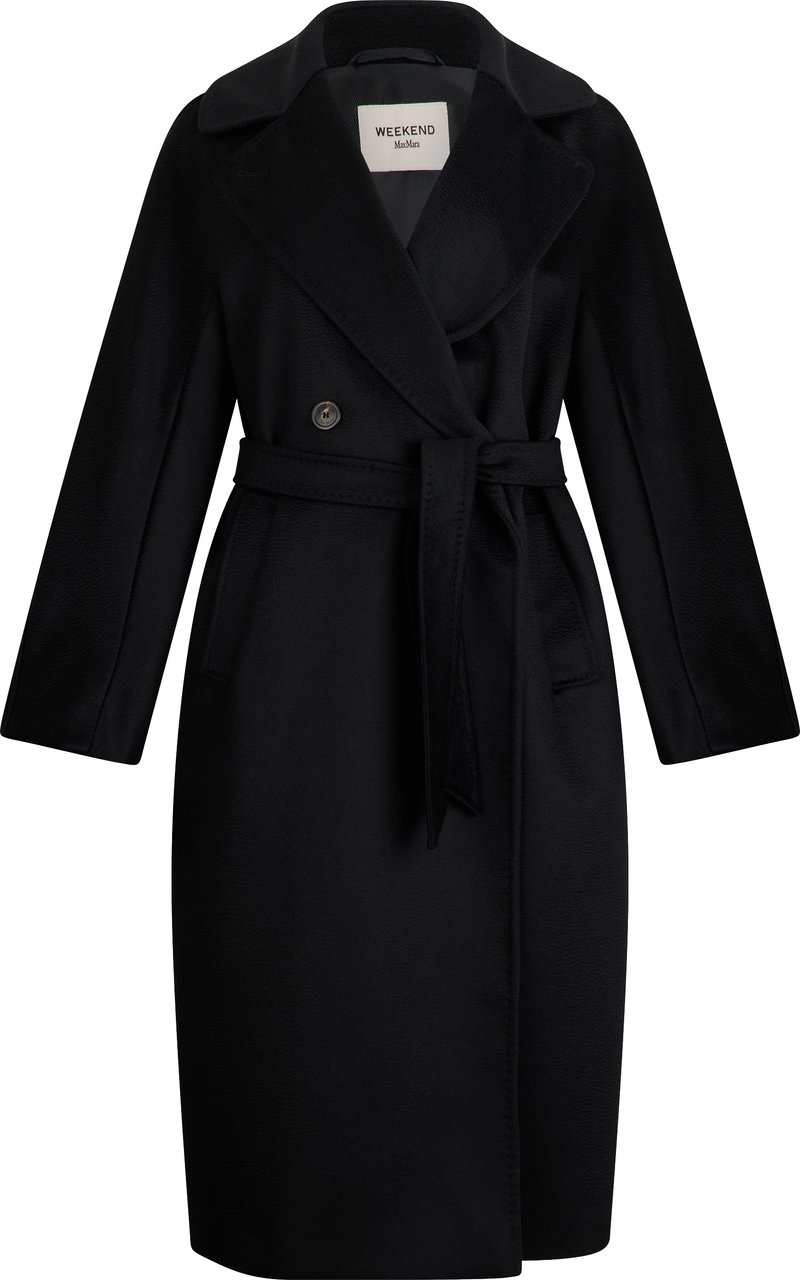 Max Mara Double-breasted wool coat Zwart