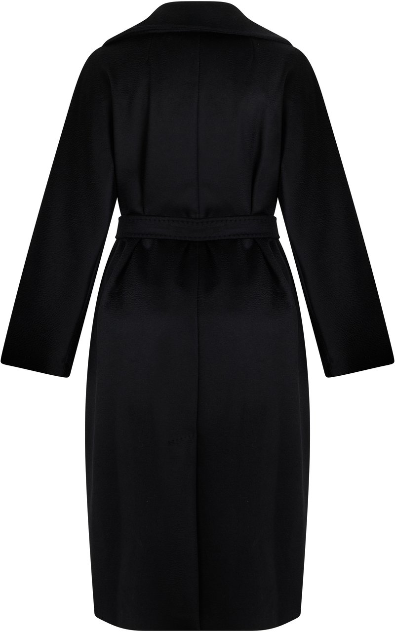 Max Mara Double-breasted wool coat Zwart