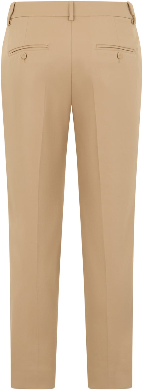 Max Mara Classic cotton trousers Beige