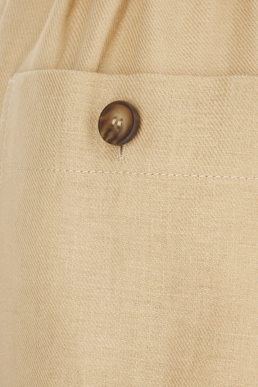 Max Mara Max Mara Weekend Sand linen shorts Neutraal