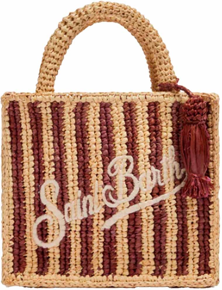 MC2 Saint Barth Bags Stripes Mini V 18 Emb Beige