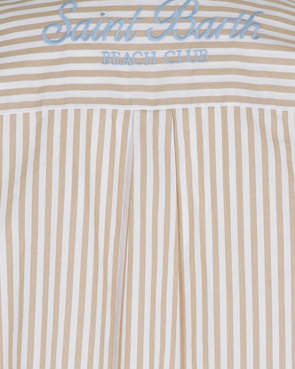 MC2 Saint Barth Shirts Cotton Sb Beach Stripes V 11 E Wit