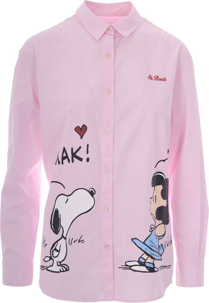 MC2 Saint Barth Shirts Cotton Snoopy Smak 21 Roze