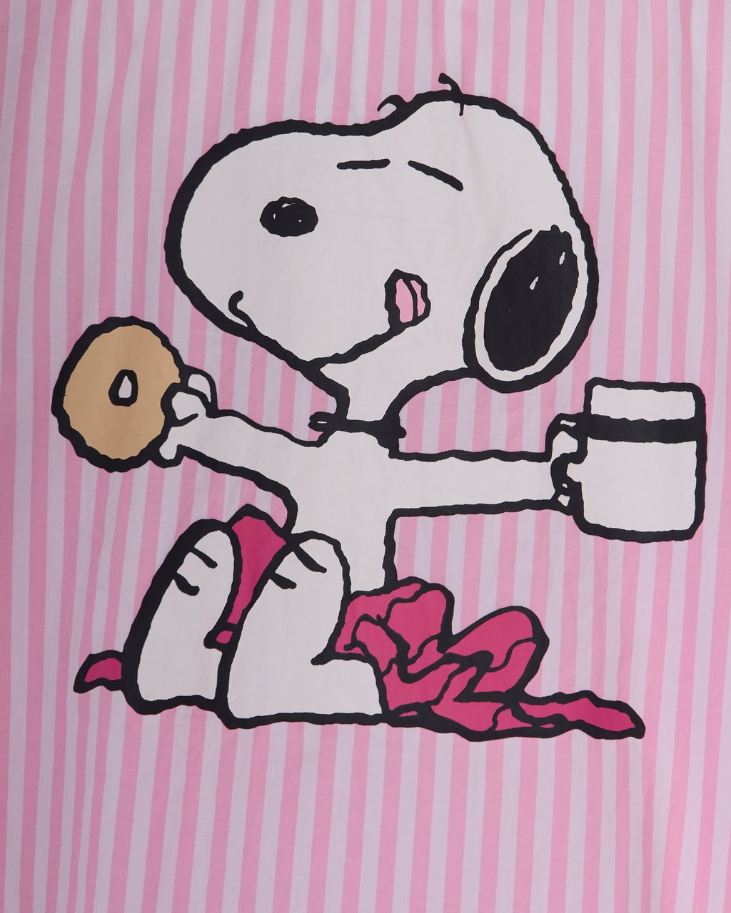 MC2 Saint Barth Shirts Cotton Stripes V Snoopy Bonjou Roze
