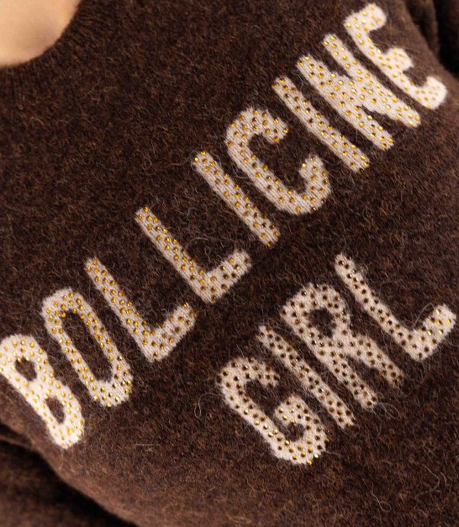 MC2 Saint Barth Alpaca Sweatshirt with Unique 'Bollicine Girl' Print Grijs