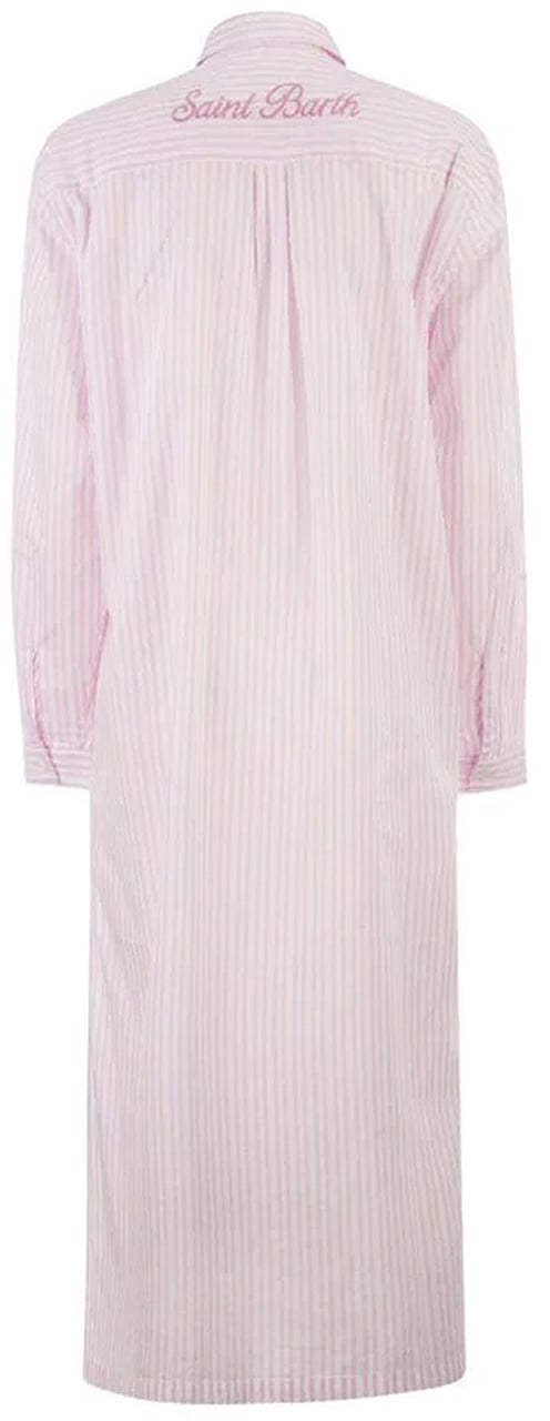 MC2 Saint Barth Shirts Cotton Stripes V 21 Lux Emb Roze