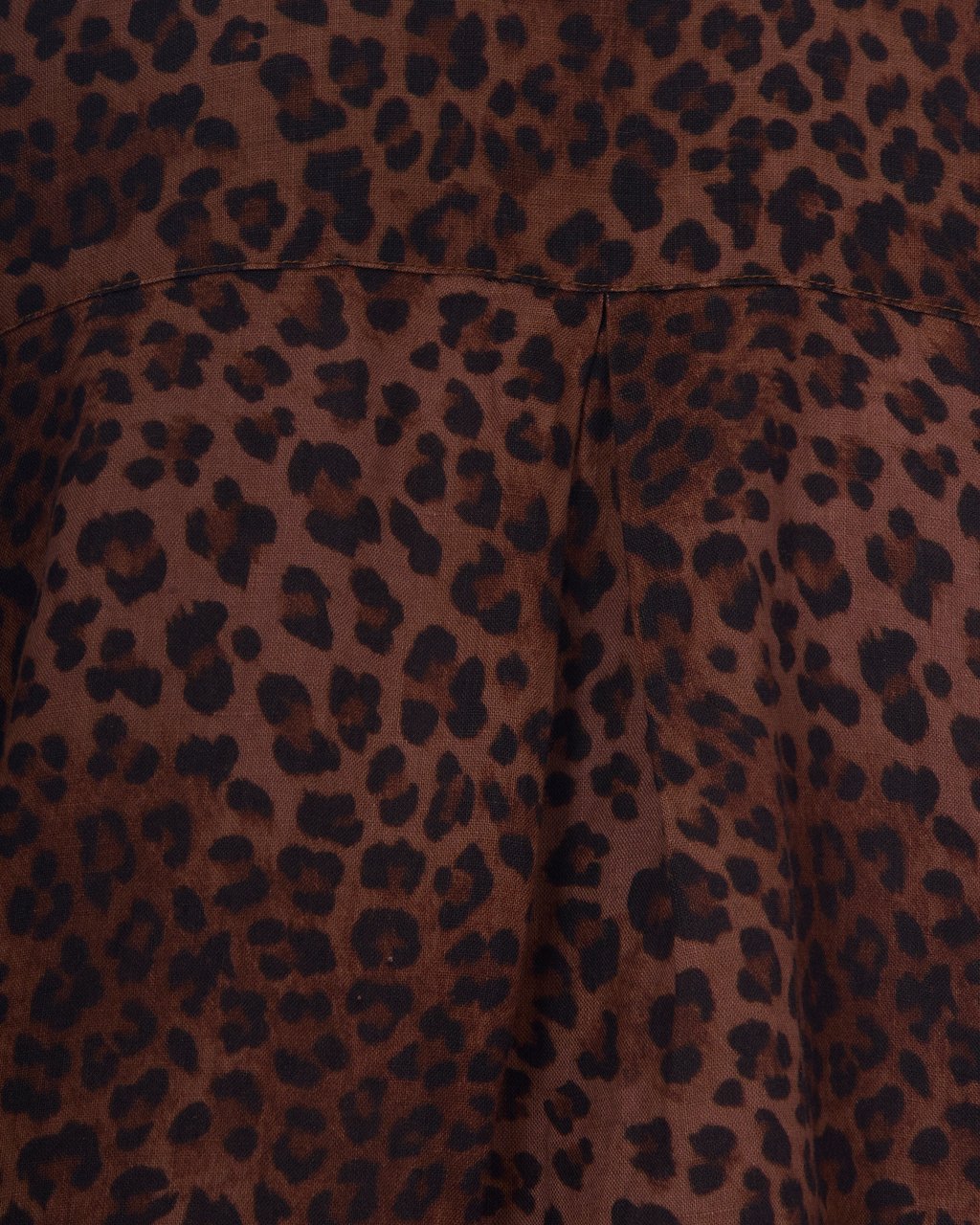MC2 Saint Barth Shirts Linen Sand Leopard 19 Fringe Beige