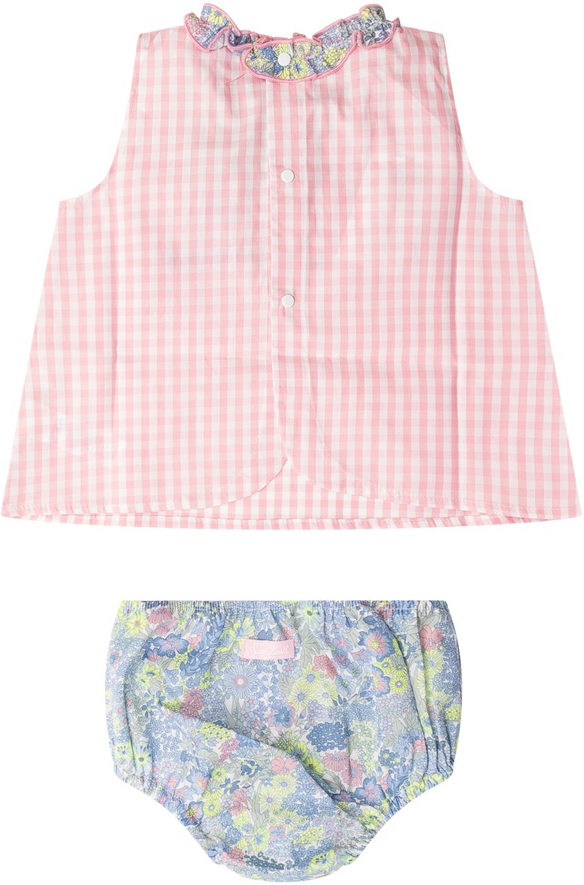MC2 Saint Barth Set Bambina con Top Ricamato e Bloomers Divers